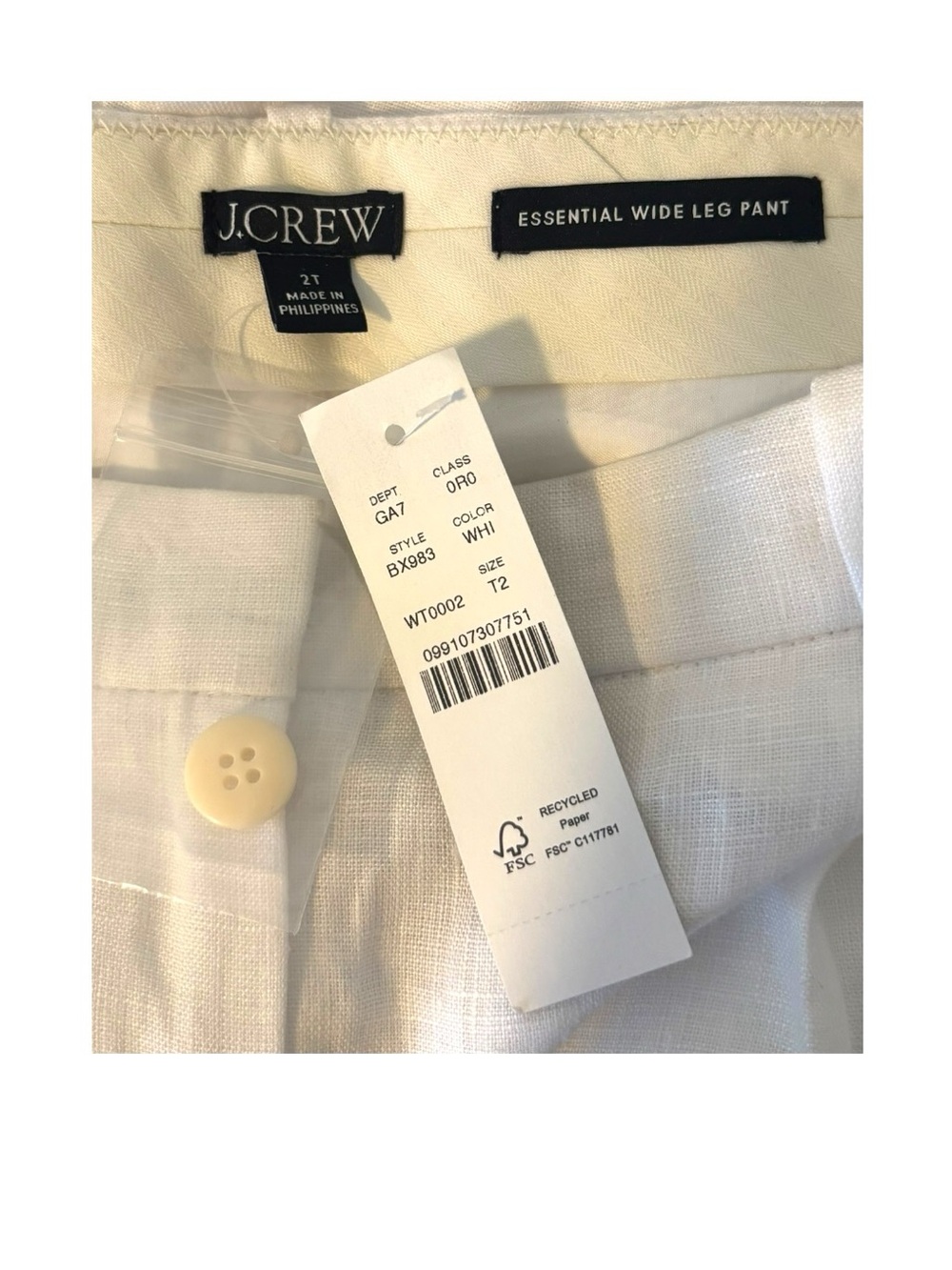 J. Crew Essential Wide Leg Linen Pants - Picture 4 of 5